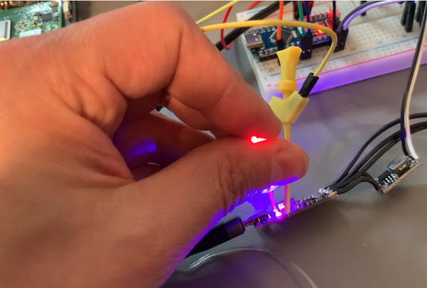 using transparent wire to guide light