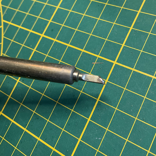 chisel tip with solder
