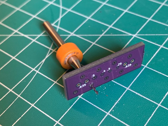 nozzle PCB with drill in it