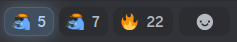 Discord post tagged with positive emojis