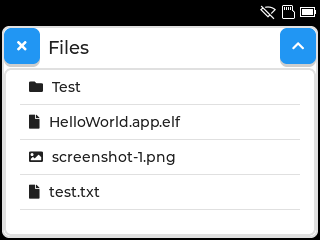 screenshot of the Files app showing the SD card content