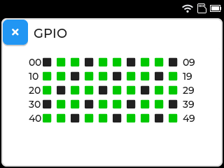 screenshot of the GPIO app